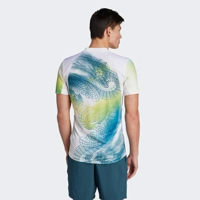 Adidas Mens Printed FreeLift Pro Tee - White