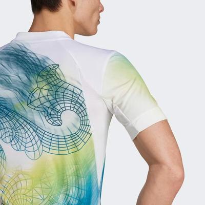 Adidas Mens Printed FreeLift Pro Tee - White