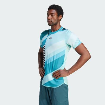 Adidas Mens Reversible AEROREADY Pro Tennis T-Shirt - Flash Aqua - main image