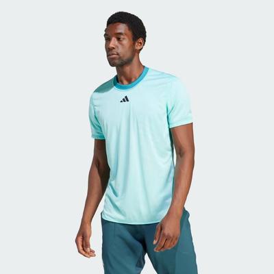 Adidas Mens Reversible AEROREADY Pro Tennis T-Shirt - Flash Aqua - main image