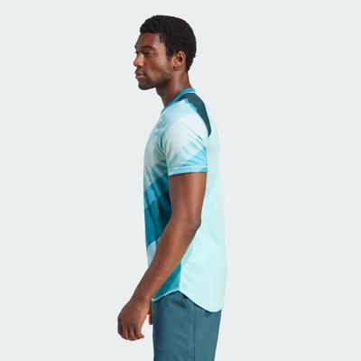 Adidas Mens Reversible AEROREADY Pro Tennis T-Shirt - Flash Aqua - main image