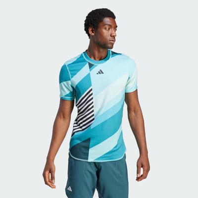 Adidas Mens Reversible AEROREADY Pro Tennis T-Shirt - Flash Aqua - main image