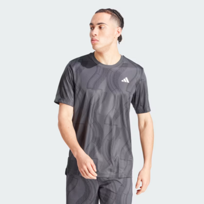 Adidas Mens Club Graphic Tennis Tee - Black - main image