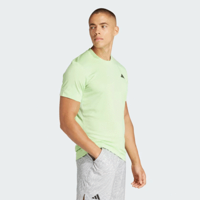 Adidas Mens Tennis Freelift Tee - Green Spark - main image