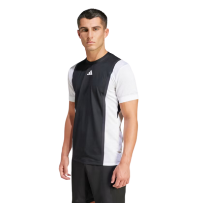 Adidas Mens Paris Pro 3D Rib Tee - Black/White - main image