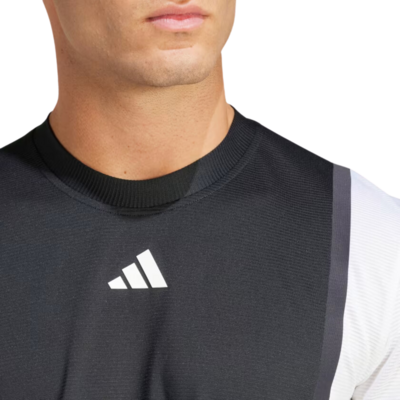 Adidas Mens Paris Pro 3D Rib Tee - Black/White - main image