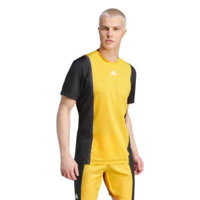 Adidas Mens Paris Pro 3D Rib Tee - Yellow/Black - main image