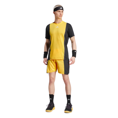 Adidas Mens Paris Pro 3D Rib Tee - Yellow/Black - main image