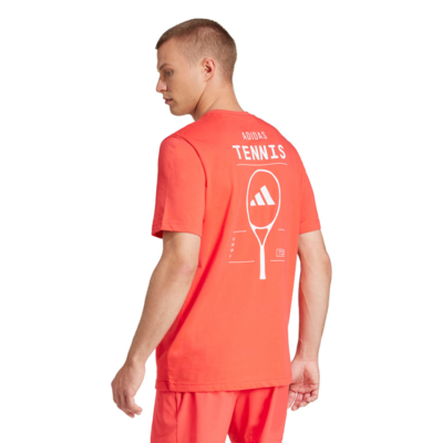 Adidas Mens tennis Cat Tee - Red - main image