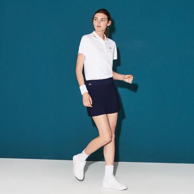 Lacoste Womens Technical Mesh Pleated Tennis Skort - Navy Blue - main image