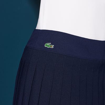 Lacoste Womens Technical Mesh Pleated Tennis Skort - Navy Blue - main image