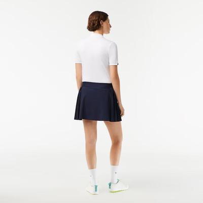 Lacoste Womens Sport Built-In Short Tennis Skirt - Navy