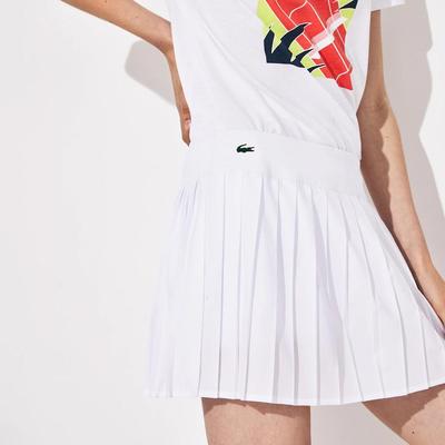 Lacoste Womens Mesh Pleated Skirt - White - main image