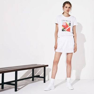 Lacoste Womens Mesh Pleated Skirt - White - main image