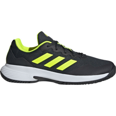 Adidas Mens Game Court 2 Tennis Shoes - Black/Green - main image