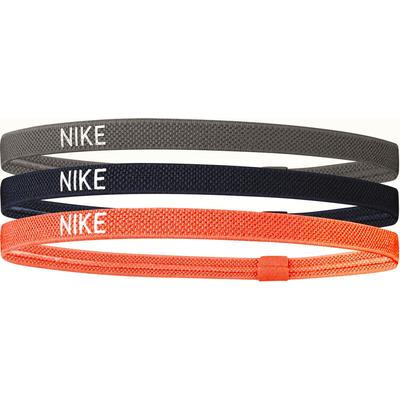 Nike Elastic Hairbands (Pack of 3) - Grey/Navy/Orange