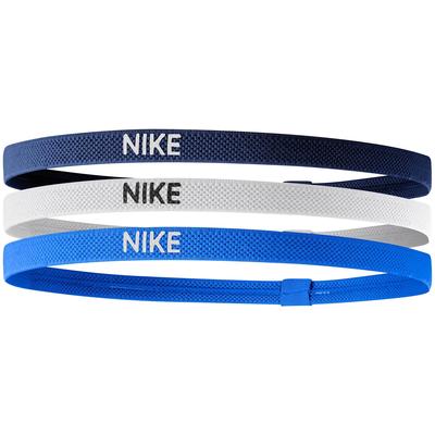 Nike Elastic Hairbands (Pack of 3) - Blue/White