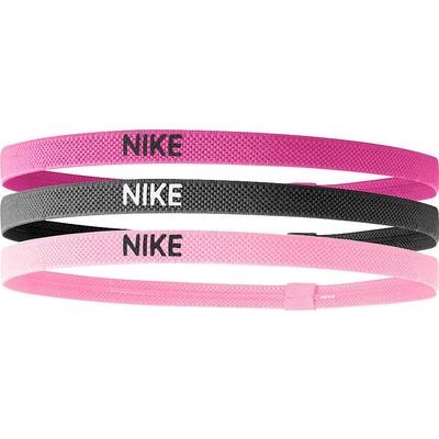Nike Elastic Hairbands (Pack of 3) - Pink/Black - main image