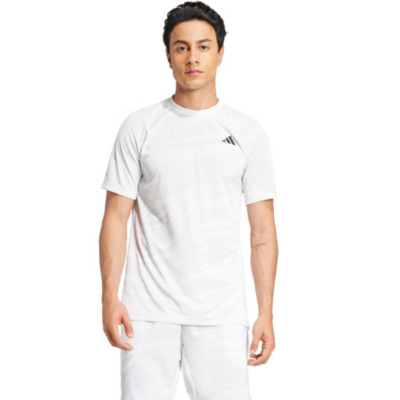 Adidas Mens Club Graphic Tee- White/Grey - main image