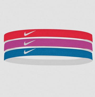 Nike Printed Headbands (Pack of 3) - Red/Pink/Blue