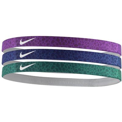 Nike Printed Headbands (Pack of 3) - Purple/Blue/Green - main image