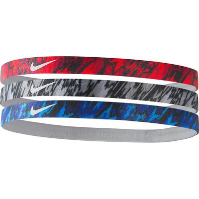 Nike Printed Headbands (Pack of 3) - Red/Grey/Blue - main image