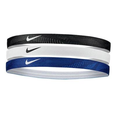 Nike Printed Headbands (Pack of 3) - Black/White/Blue-Void - Tennisnuts.com