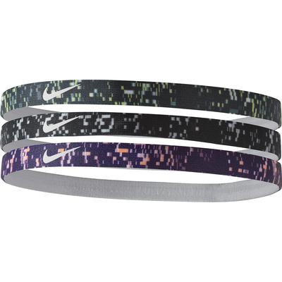 Nike Printed Headbands (Pack of 3) - Green/Black/Purple - main image
