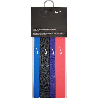 Nike Printed Headbands - Pack of 4 (Blue/Black/Purple/Red) - main image