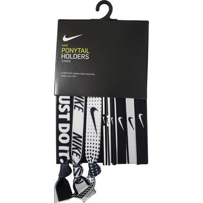 Nike Ponytail Holders (Pack of 9) - Black/White