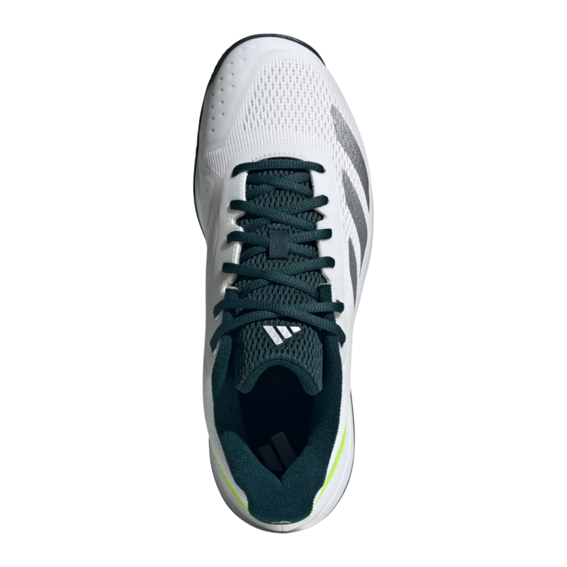 Adidas Mens Courtflash Speed 2 Tennis Shoes - Cloud White / Silver Metallic / Lucid Lemon - main image