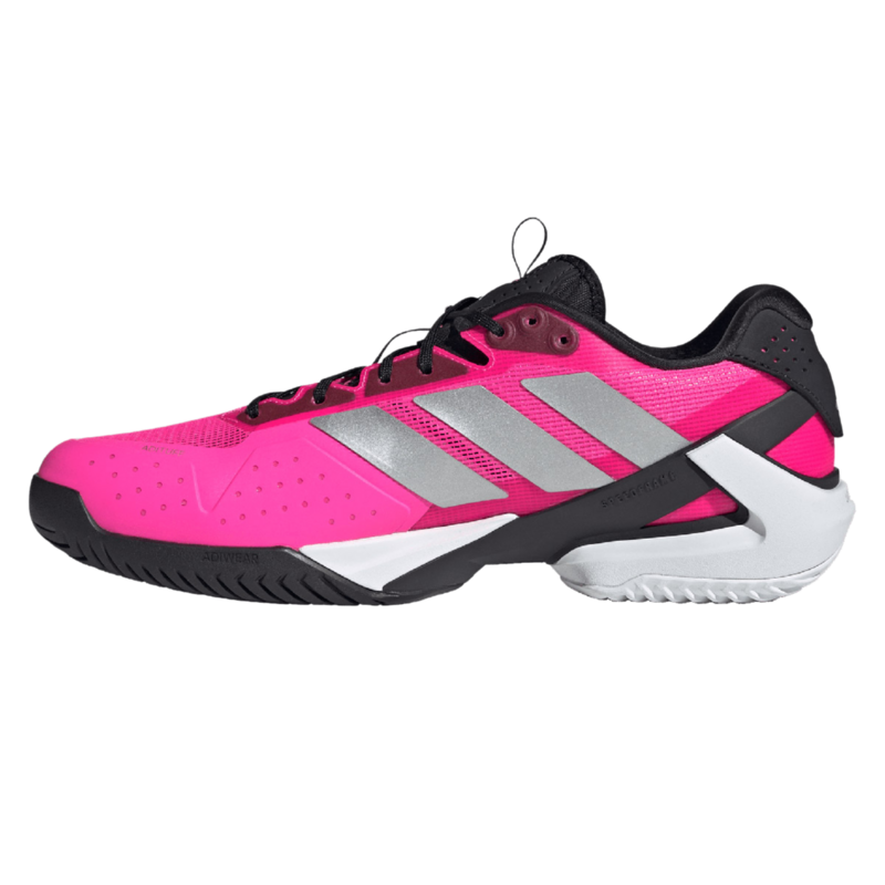 Adidas Mens Ubersonic 5 Tennis Shoes - Lucid Pink/Silver Metalic/Core Black - main image