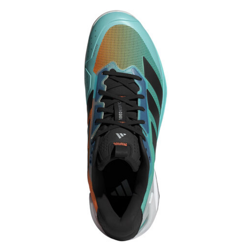Adidas Mens Ubersonic 5 Tennis Shoes - Flash Aqua/Core Black/Lucid Orange - main image