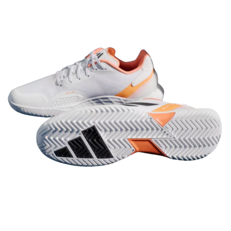 Adidas Mens Defiant Speed 2 Tennis Shoes - Cloud White / Core Black / Lucid Orange - main image