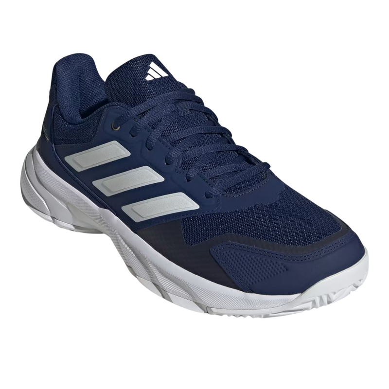 Adidas Mens Courtjam Control 3 Tennis Shoes - Dark Blue/ Zero Metallic/ Cloud White - main image