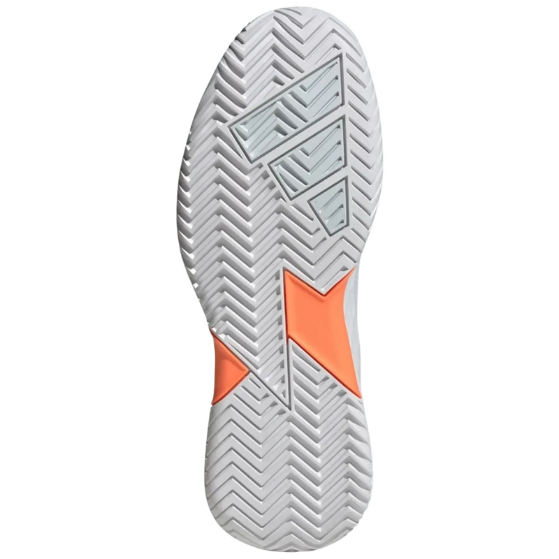 Adidas Womens Defiant Speed 2 Tennis Shoes - White/Orange - main image