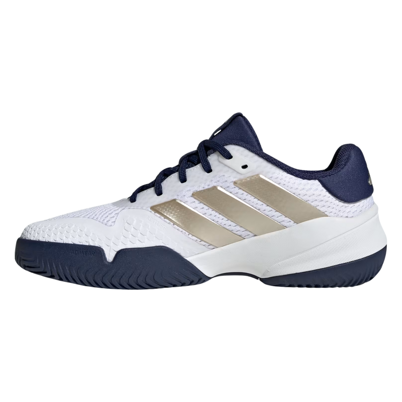 Adidas Kids Barricade Tennis Shoes - Cloud White / Cyber Metallic / Dark Blue - main image
