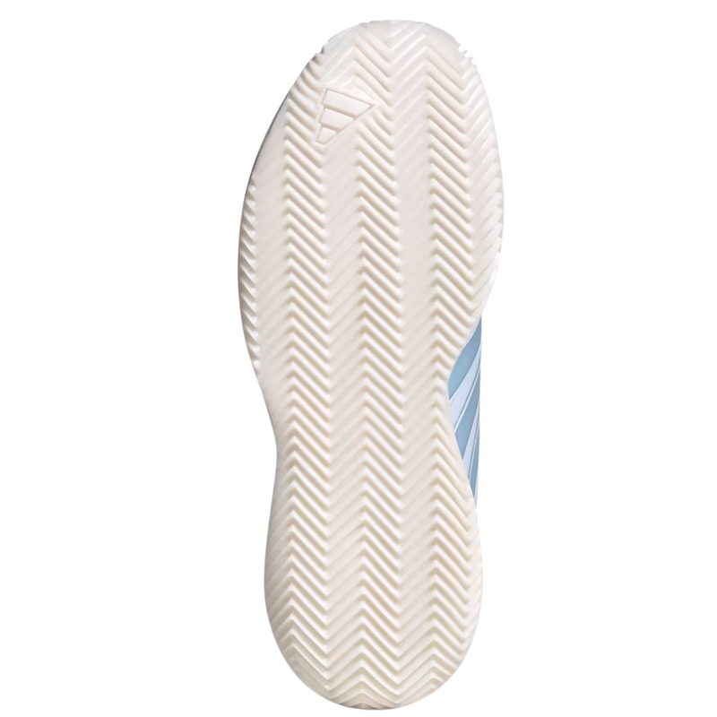 Adidas Womens CourtJam Control 3 Tennis Shoes - Cloud White / Crystal White / Silver Metallic - main image