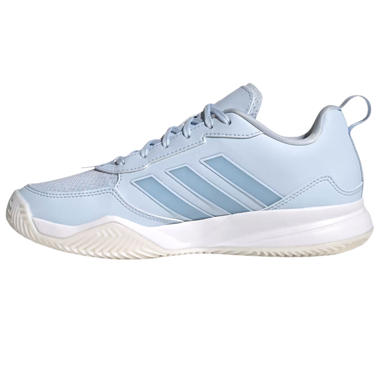 Adidas Womens CourtJam Control 3 Tennis Shoes - Cloud White / Crystal White / Silver Metallic - main image