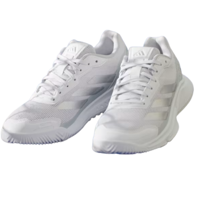 Adidas Womens Courtquick Padel Shoes - Cloud White / Silver Metallic / Cloud White - main image