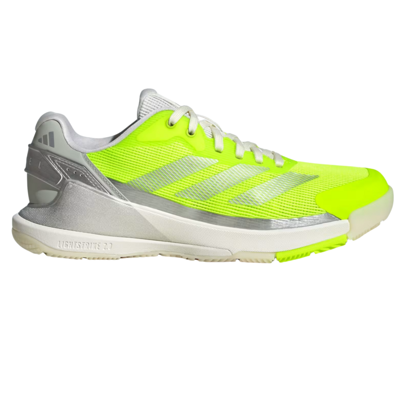 Adidas Womens Crazyquick Light Strike Padel Shoes - Lucid Lemon / Silver Metallic / Wonder Silver - main image
