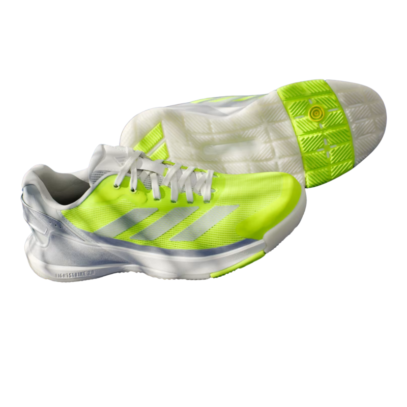 Adidas Womens Crazyquick Light Strike Padel Shoes - Lucid Lemon / Silver Metallic / Wonder Silver - main image