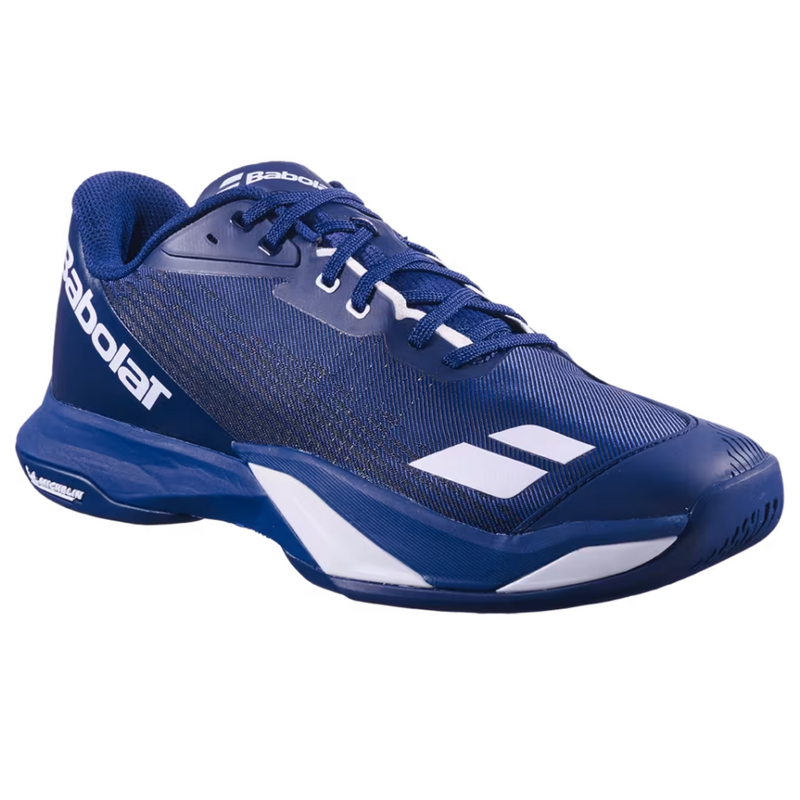 Babolat Mens Jet Mach 4 All Court (Wide) Tennis Shoes - Dark Blue/White - main image
