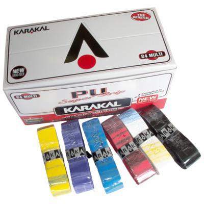 Karakal PU Super Grips Multi-Colour Assorted 24 Grips (1 Box)