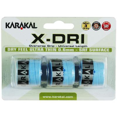 Karakal X-DRI Overgrips (Pack of 3) - Choose Colour