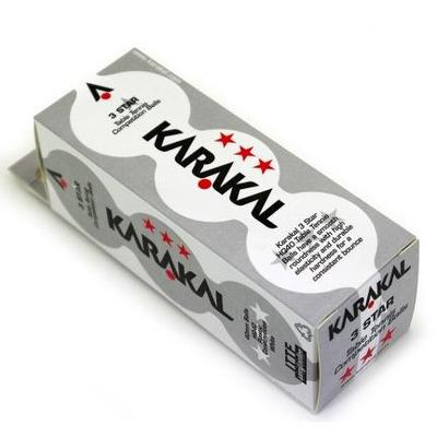 Karakal 3 Star Table Tennis Balls (White) - Pack of 3 - main image