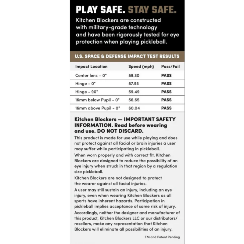 Kitchen Blockers Protective Eyewear - main image