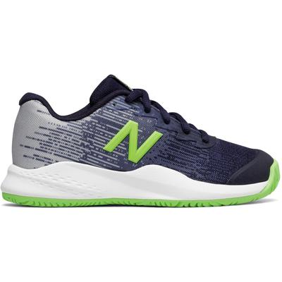 New Balance Kids 996v3 Tennis Shoe - Blue/Grey/Lime (M) - main image