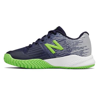 New Balance Kids 996v3 Tennis Shoe - Blue/Grey/Lime (M) - main image