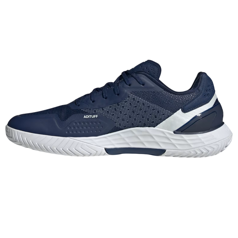 Adidas Mens Defiant Speed 2 Tennis Shoes - Dark Blue / Zero Metallic / Cloud White - main image